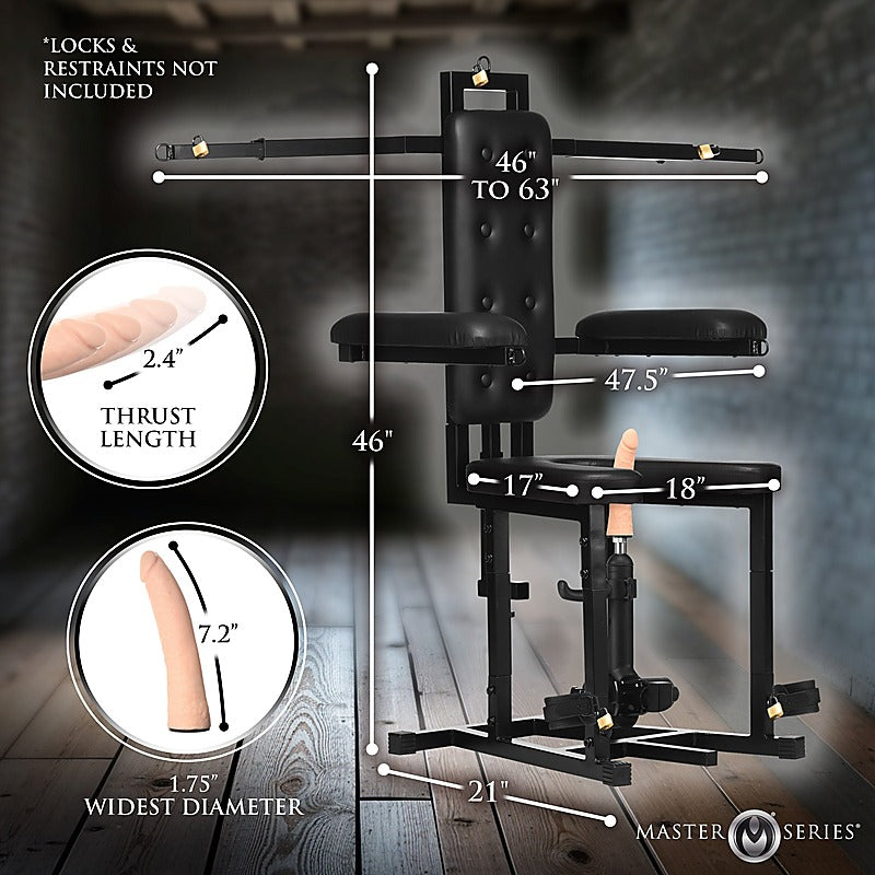 Master Series Enforcer Chair with Sex Machine by XR Brands - Sex Machines
