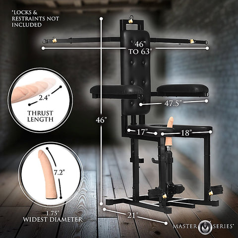 Master Series Enforcer Chair with Sex Machine by XR Brands - Sex Machines