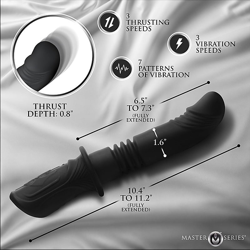 Master Series Power Thrusting Vibrator by XR Brands - Vibrating Dildos