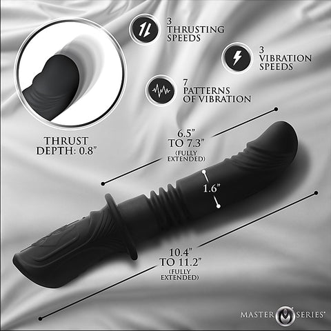 Master Series Power Thrusting Vibrator by XR Brands - Vibrating Dildos