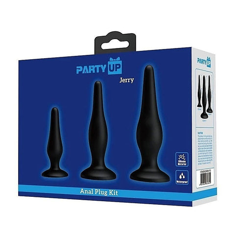 JERRY 3 Sizes Silicone Butt Plug Set by Party Up - Butt Plugs
