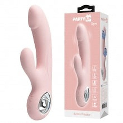 DAVE USB Rechargeable Rabbit Vibrator by Party Up - Rabbit Vibrators
