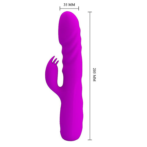 BOB Rechargeable Thrusting Rabbit Vibrator by Party Up - Rabbit Vibrators