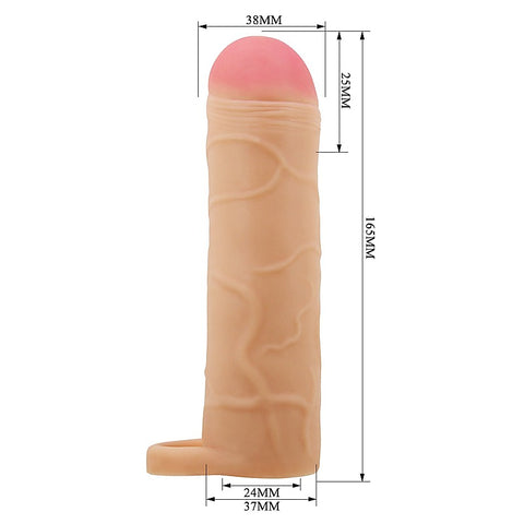 OWEN 1 Inch Extender Sleeve with Ball Strap by Party Up - Penis Sleeves and Extenders