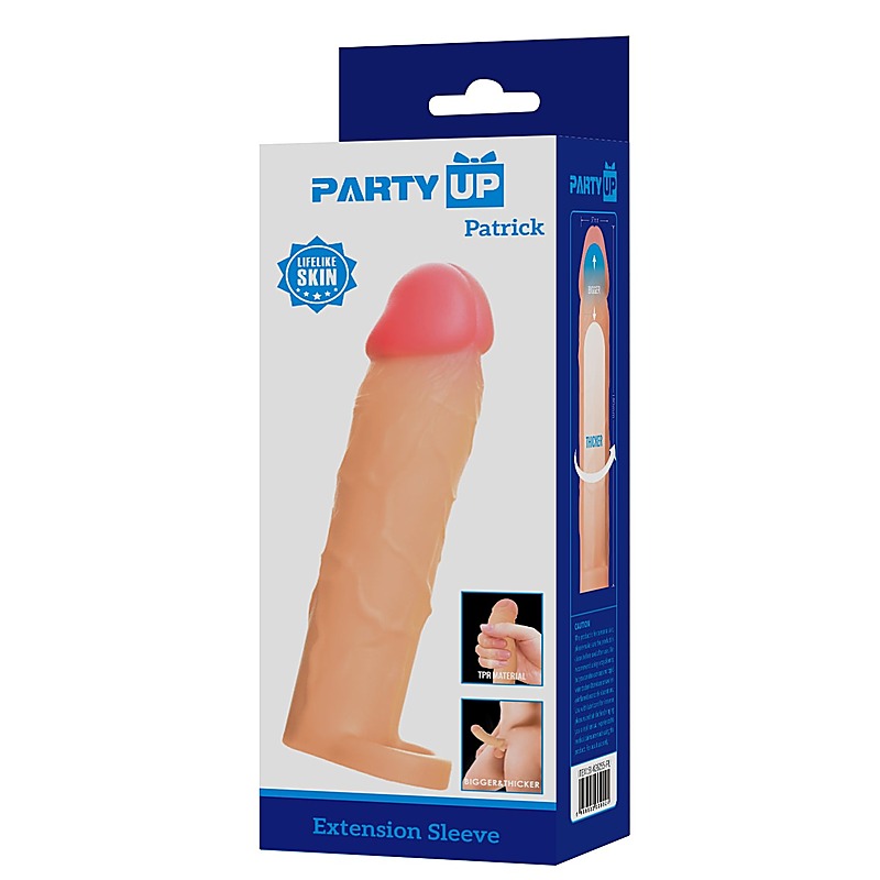 PATRICK 2 Inch Extender Sleeve with Ball Strap by Party Up - Penis Sleeves and Extenders