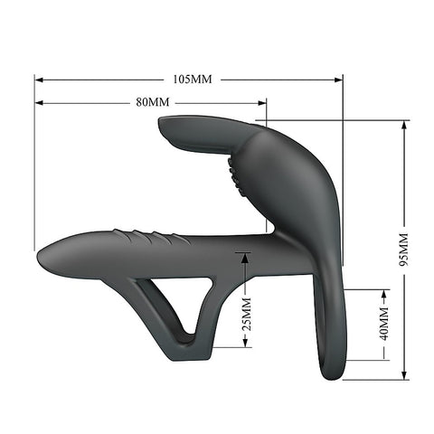 MARK USB Rechargeable Vibrating Cock Sleeve by Party Up - Penis Sleeves and Extenders