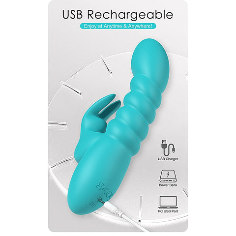 BRYNLYN USB Rechargeable Rabbit Vibrator by Party Up - Rabbit Vibrators