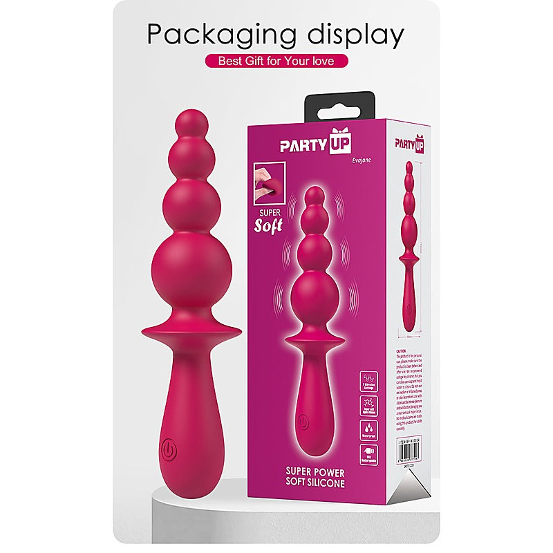 EVAJANE USB Rechargeable Beaded Vibrator by Party Up - Anal Beads and Balls