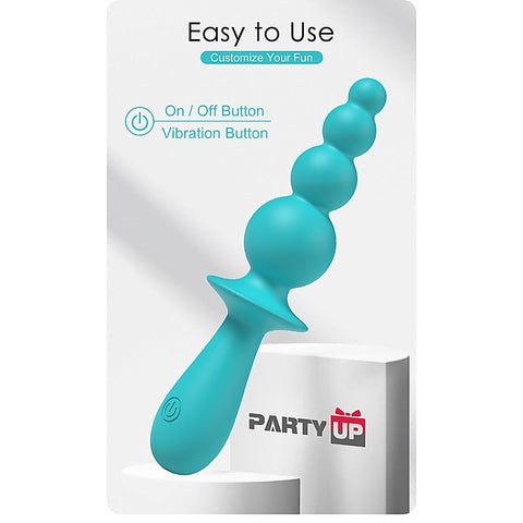 EVAJANE USB Rechargeable Beaded Vibrator by Party Up - Anal Beads and Balls