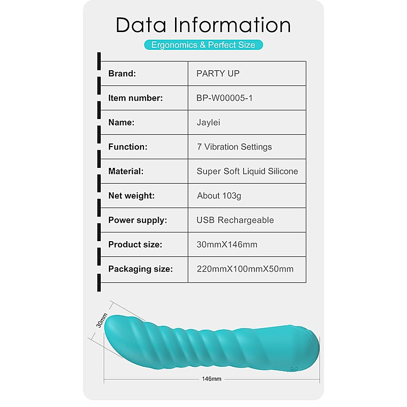 JAYLEI USB Rechargeable G-Spot Vibrator by Party Up - G-Spot Vibrators