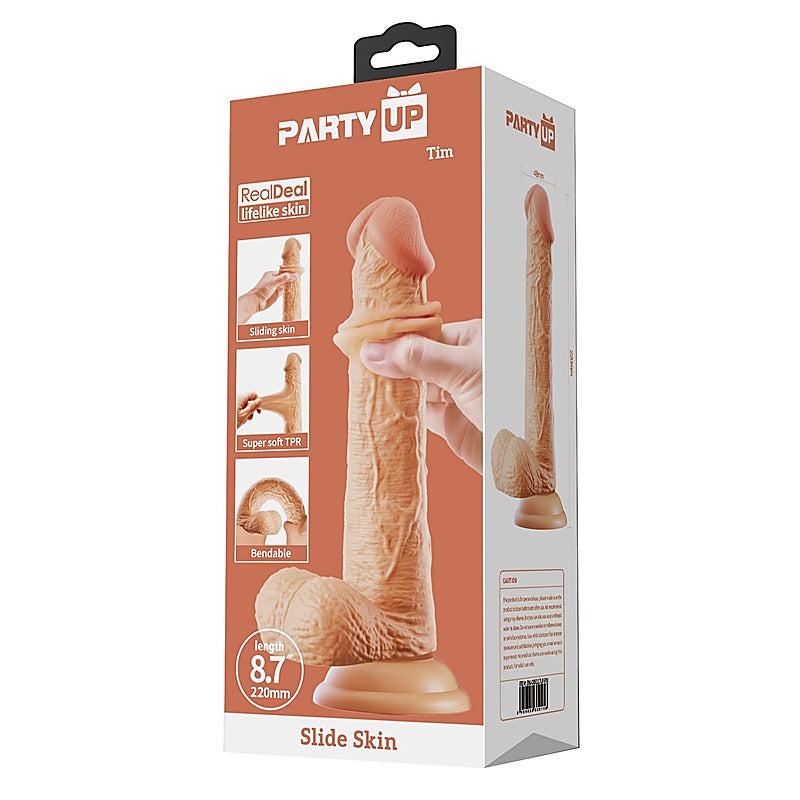 TIM Slide Skin Flexible Realistic Dong by Party Up - Realistic Dildos