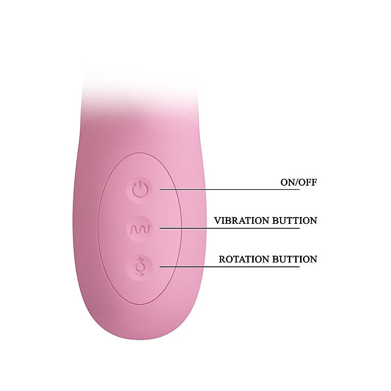 DEAN Wavy Rechargeable Rotating Rabbit Vibrator by Party Up - Rabbit Vibrators