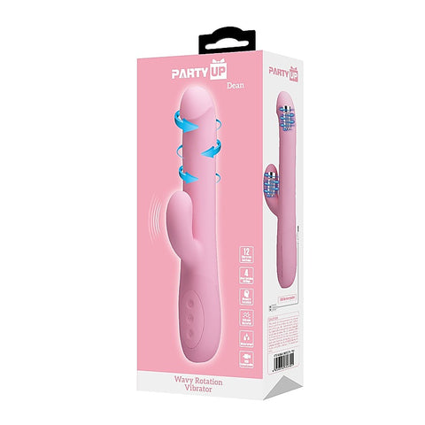 DEAN Wavy Rechargeable Rotating Rabbit Vibrator by Party Up - Rabbit Vibrators