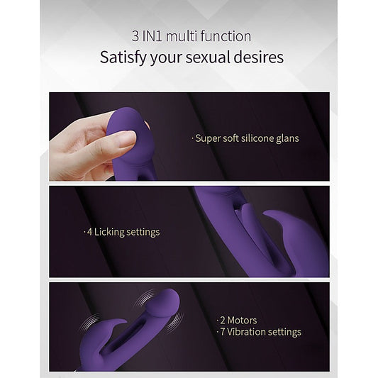 Party Up DAVID Swinging Rechargeable Rabbit Vibrator - Rabbit Vibrators
