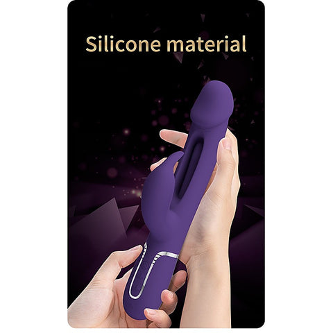 DAVID Swinging Rechargeable Rabbit Vibrator by Party Up - Rabbit Vibrators