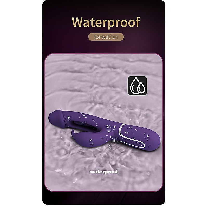 DAVID Swinging Rechargeable Rabbit Vibrator by Party Up - Rabbit Vibrators