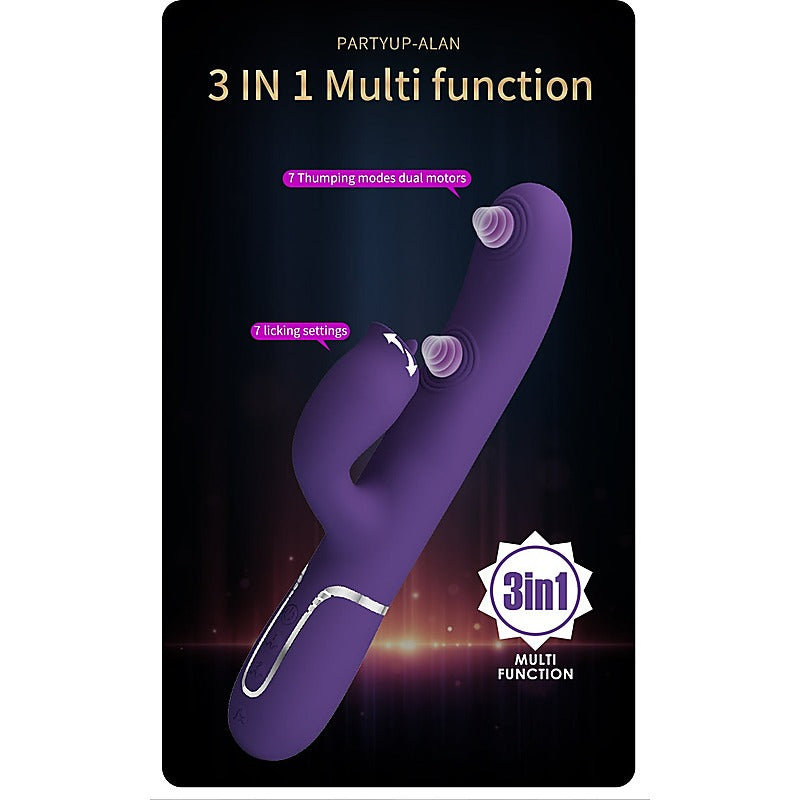 ALAN Dual Motor Vibrating Rabbit Massager by Party Up - Rabbit Vibrators