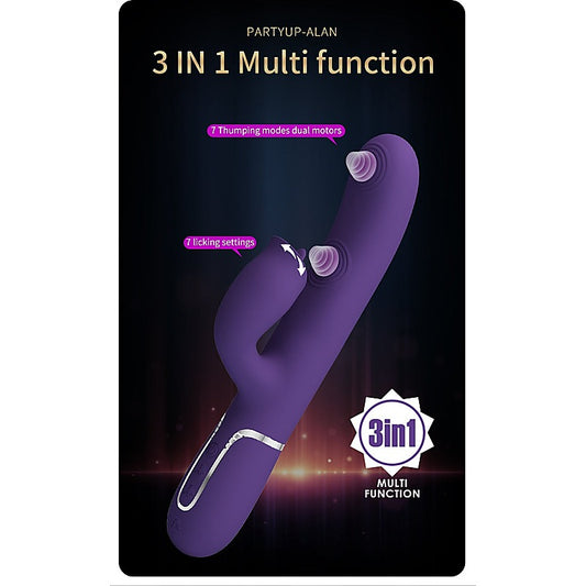 Party Up ALAN Dual Motor Vibrating Rabbit Massager - Rabbit Vibrators
