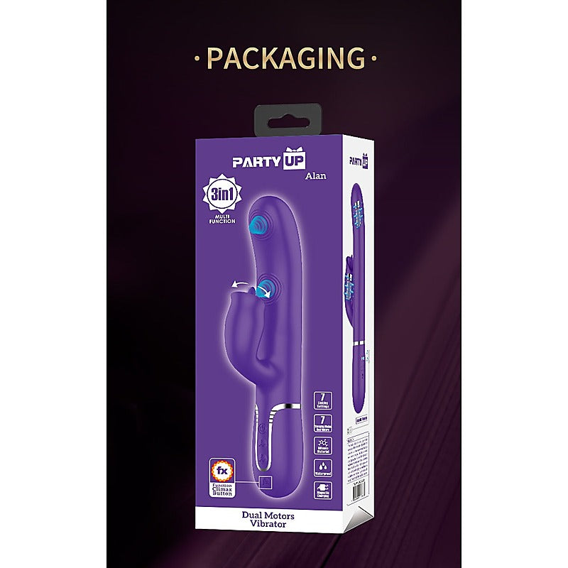 ALAN Dual Motor Vibrating Rabbit Massager by Party Up - Rabbit Vibrators