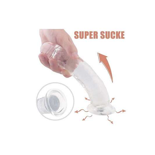 S-Hande Lester Soft Realistic Dong Clear M - Realistic Dildos