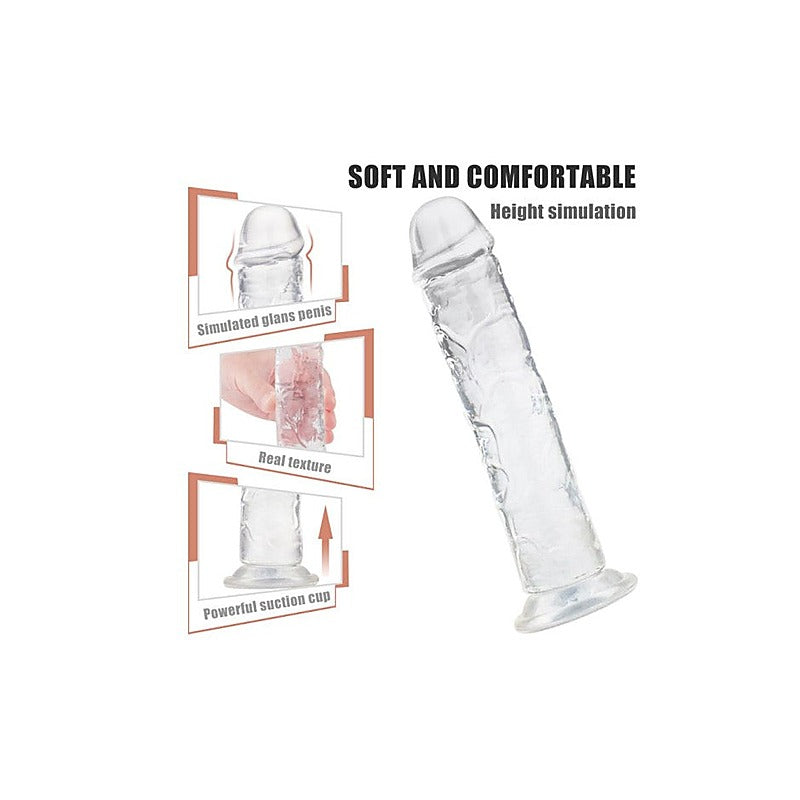 S-Hande Lester Soft Realistic Dong Clear M - Realistic Dildos