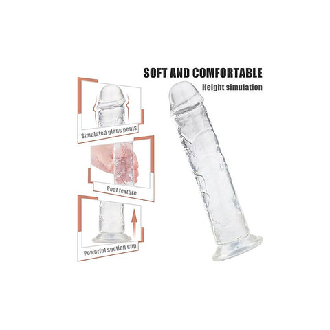 S-Hande Lester Soft Realistic Dong Clear M - Realistic Dildos