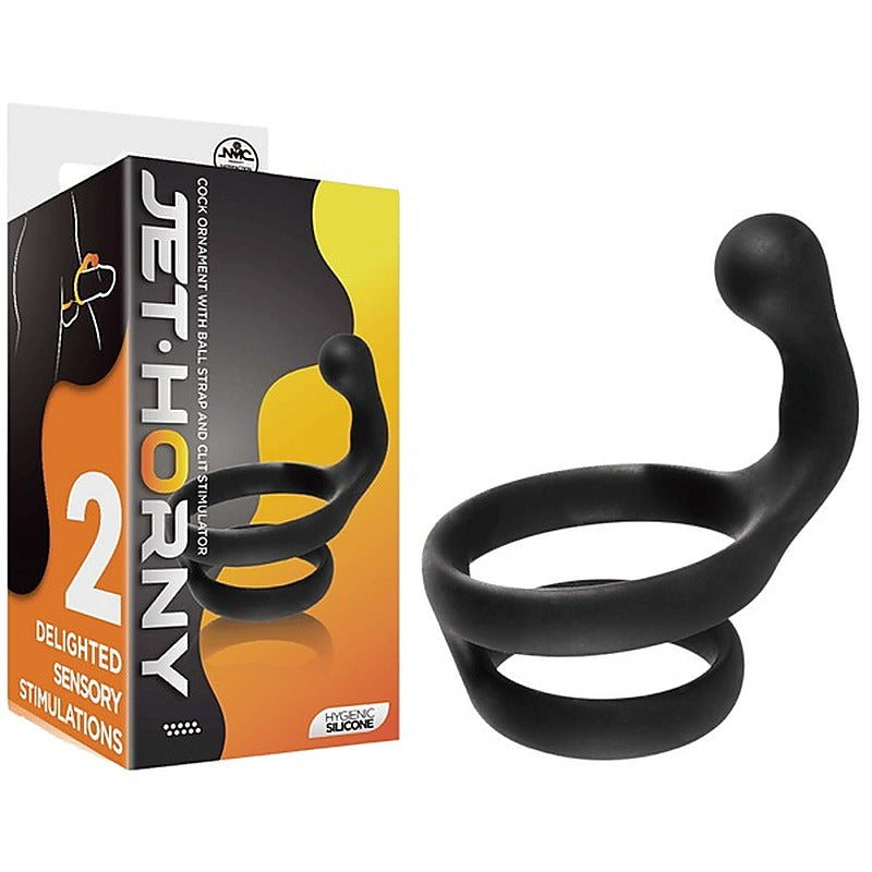 Excellent Power Cock Ring with Clitoral Stimulator - Stretchy Cock Rings