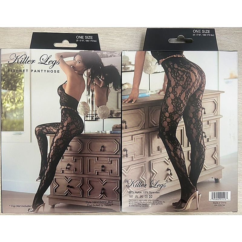 Stella Elyse Baroness Border Tights by Yelete - Fishnet and Thigh Highs