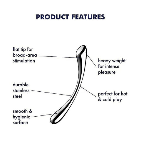 Satisfyer Cosmic Crest 1 High Quality Metal Dildo - Steel Sex Toys