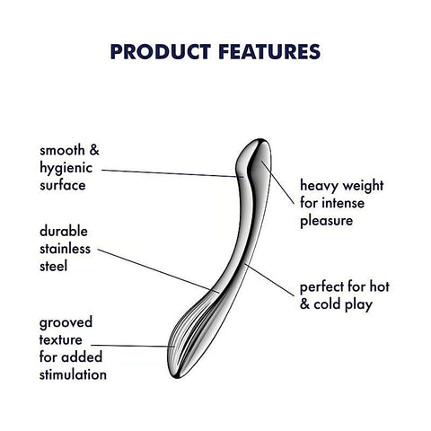 Satisfyer Pure Gravity 1 High Grade Metal Dildo - Steel Sex Toys