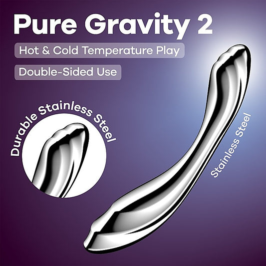 Satisfyer Pure Gravity 2 High Quality Metal Dildo - Steel Sex Toys