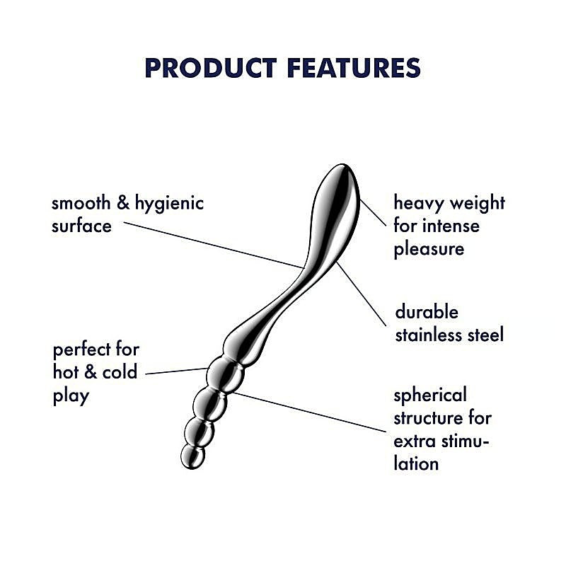 Satisfyer Star Force 1 Curved Metal Dildo - Steel Sex Toys