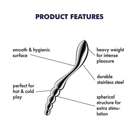 Satisfyer Star Force 1 Curved Metal Dildo - Steel Sex Toys