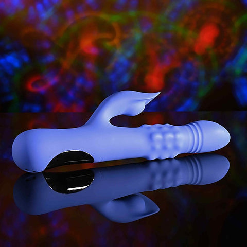 POP GOES THE O Thrusting & Bulging Rabbit Vibrator - Rabbit Vibrators