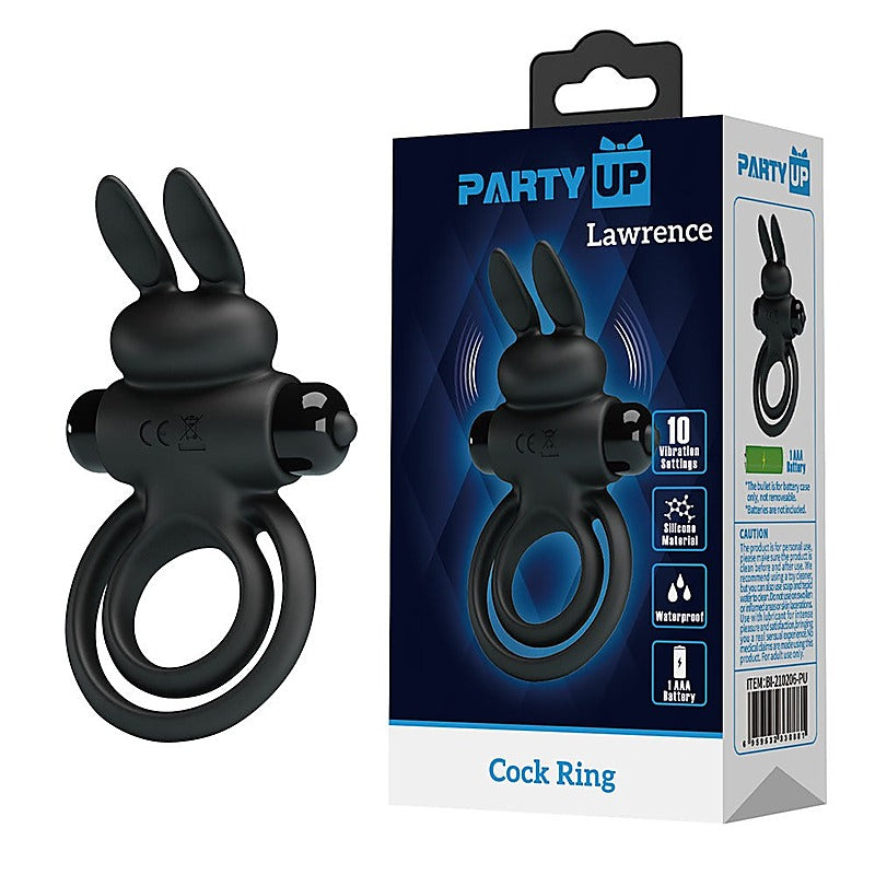 LAWRENCE Vibrating Cock & Balls Ring by Party Up - Vibrating Cock Rings
