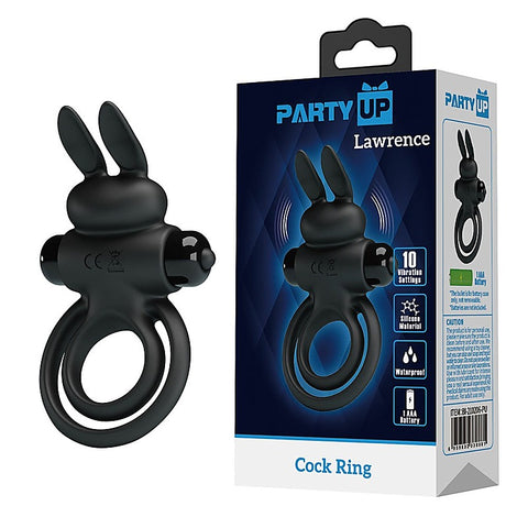 LAWRENCE Vibrating Cock & Balls Ring by Party Up - Vibrating Cock Rings