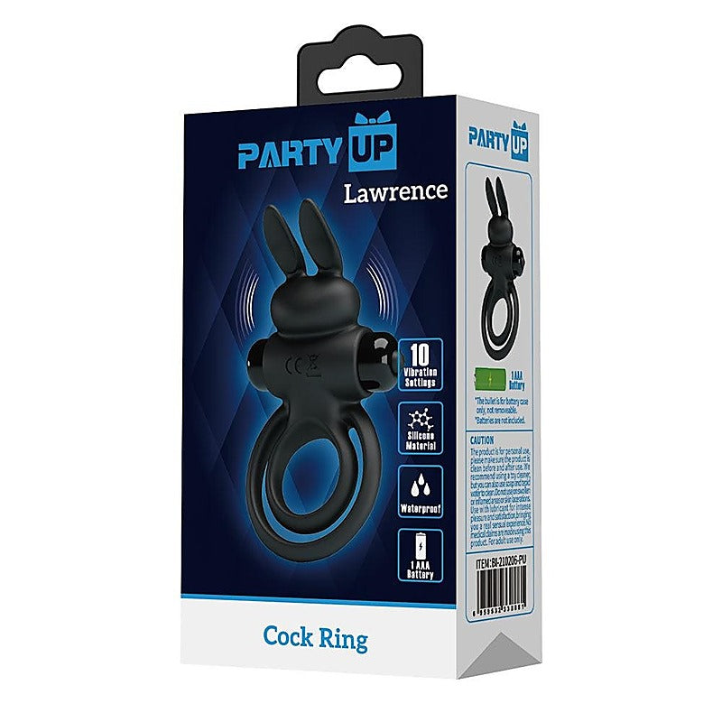 LAWRENCE Vibrating Cock & Balls Ring by Party Up - Vibrating Cock Rings