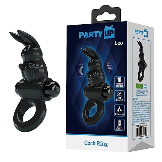 Party Up LEO Male Pleasure Vibrating Cock Ring - Vibrating Cock Rings