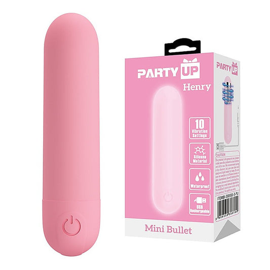HENRY USB Rechargeable Mini Bullet Vibrator by Party Up - Bullet Vibrators