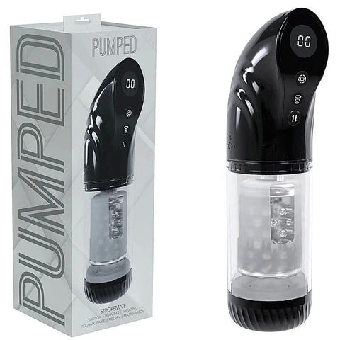 PUMPED Strokemate Thrusting Auto Masturbator by Shots Toys - Masturbators and Strokers