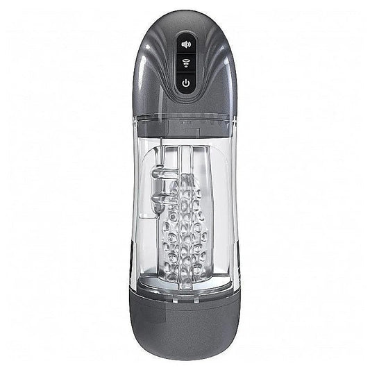 Shots Toys PUMPED SonicPull Vibrating Auto Masturbator - Masturbators and Strokers