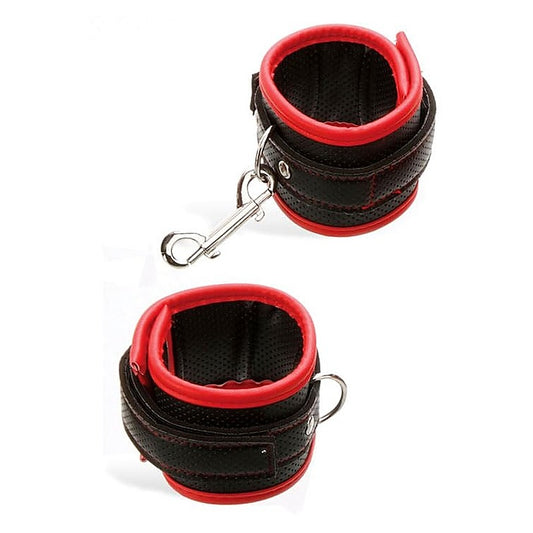 Adam & Eve SCARLET COUTURE BONDAGE CUFFS - Black/Red