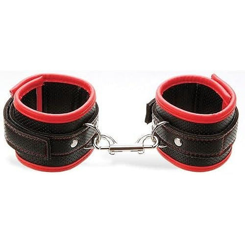 Adam & Eve SCARLET COUTURE BONDAGE CUFFS - Black/Red