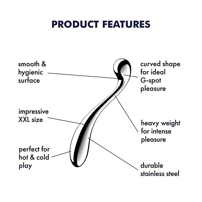 Satisfyer Star Force 4 Chrome 26 cm Steel Dildo - Steel Sex Toys