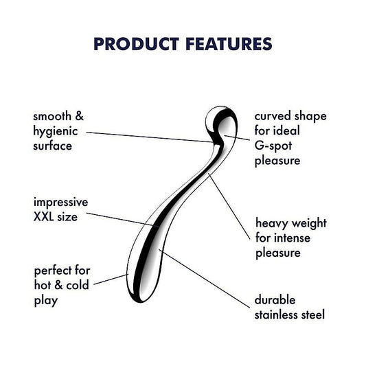 Satisfyer Star Force 4 Chrome 26 cm Steel Dildo - Steel Sex Toys