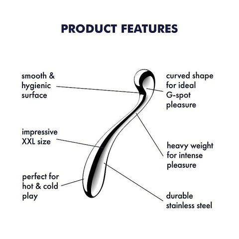 Satisfyer Star Force 4 Chrome 26 cm Steel Dildo - Steel Sex Toys