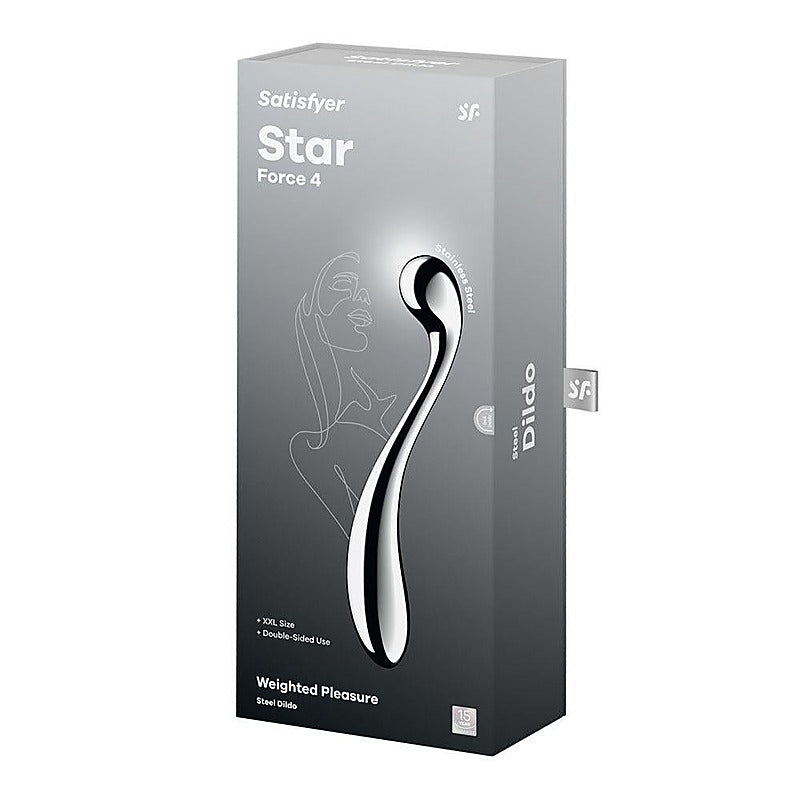 Satisfyer Star Force 4 Chrome 26 cm Steel Dildo - Steel Sex Toys