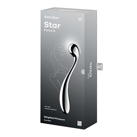 Satisfyer Star Force 4 Chrome 26 cm Steel Dildo - Steel Sex Toys