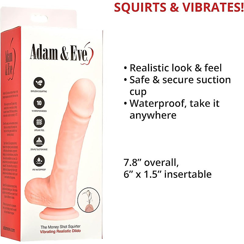 The Money Shot Squirter Realistic Dong by Adam & Eve - Realistic Dildos