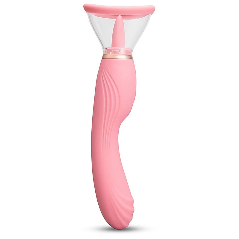 Le Wand Lick Double Ended Vibrator with Licking Tongue - G-Spot Vibrators